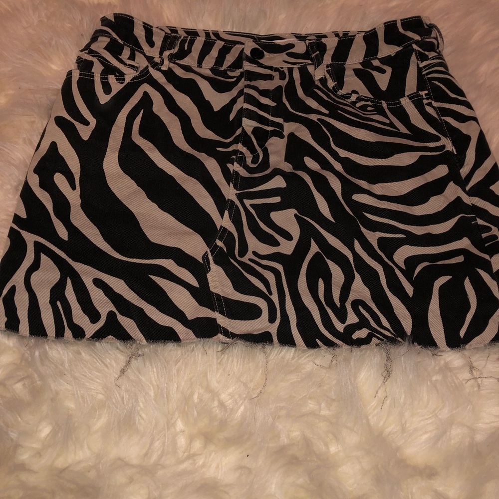 Zara zebra skirt
